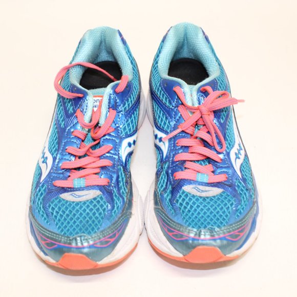Saucony Ride 7 Running Shoes Turquoise Blue Coral OrangeS10241-1 Womens Size 9M - Picture 4 of 11